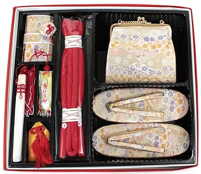 67 京こまち　赤×黒　7歳　草履バッグ　箱せこセット　和装小物　七五三 67 京こまち 赤×黒 7歳 草履バッグ 箱せこセット 和装小物